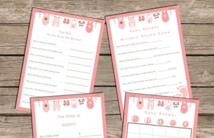 Download Baby Shower Game Set of 4