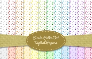 Circles-Polka Dots Digital Papers