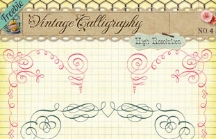 Vintage Calligraphy Set 4