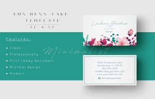 Floral | Business Card Template 