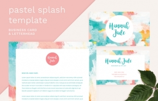 Pastel Splash Business Card +