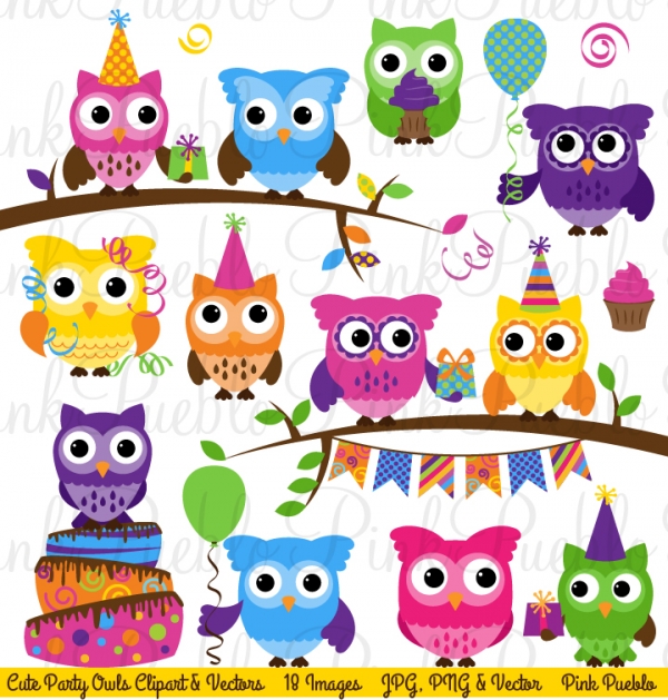 birthday owl clip art free - photo #10