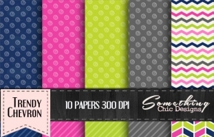 Trendy Chevron Digital Backgrounds