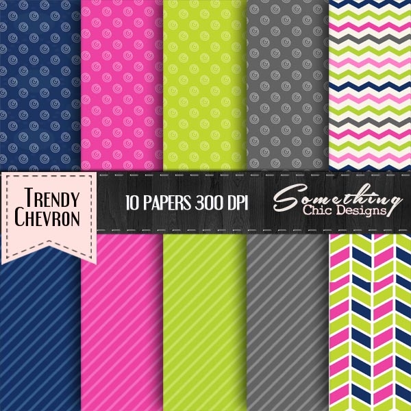 Download Trendy Chevron Digital Backgrounds 