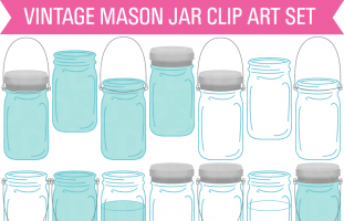 Mason Jars Clipart