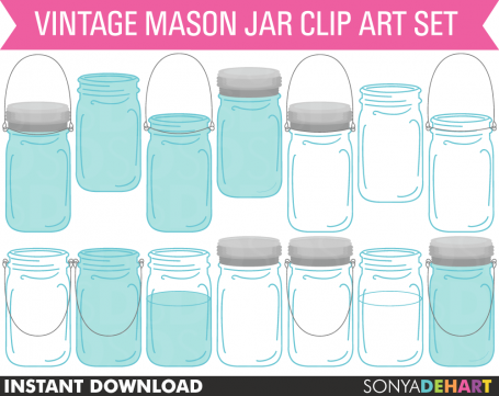 Mason Jars Clipart