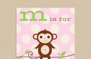 M is for Monkey Wall Art