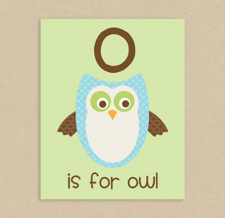 O is for Owl Wall Art