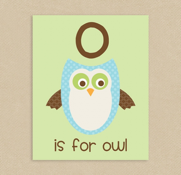 Download O is for Owl Wall Art 