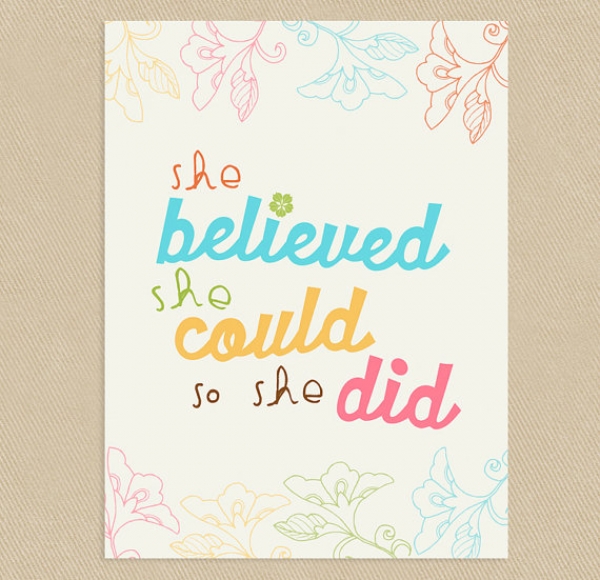 Download She Believed Wall Art 