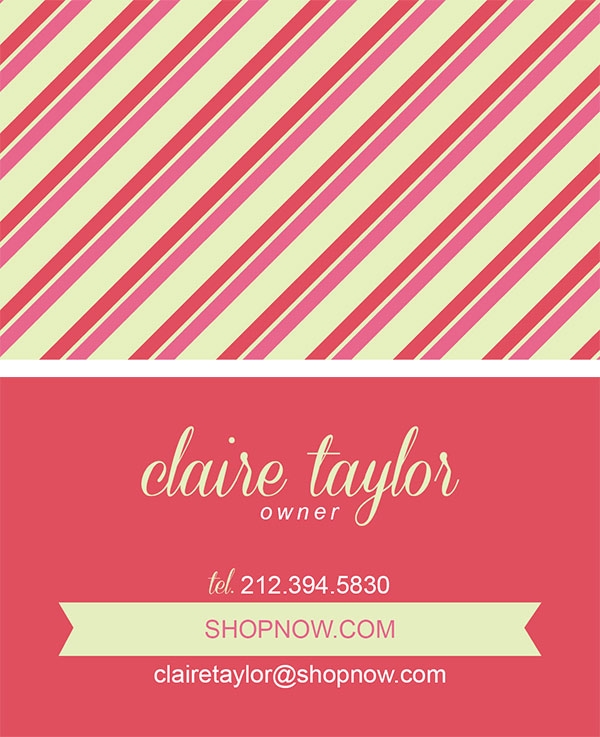 Download Coral Stripe Card 