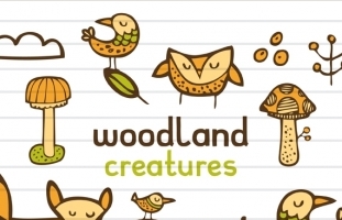 Woodland Creatures (Clipart)