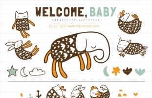 Welcome Baby (Clipart)