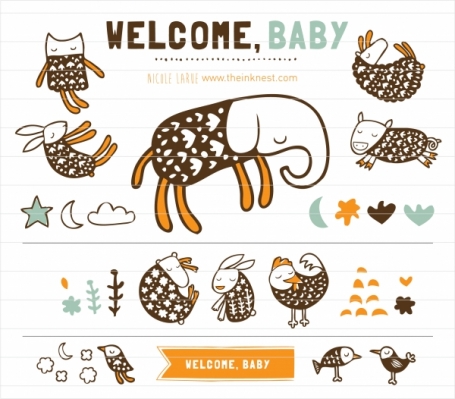 Welcome Baby (Clipart)