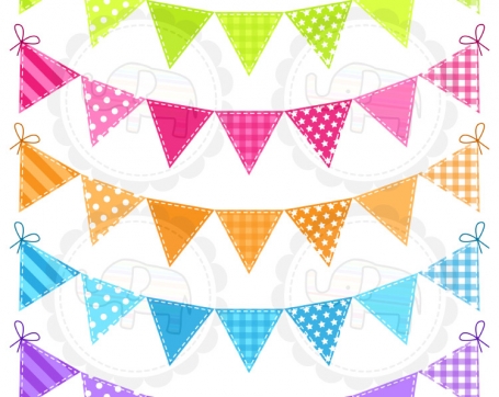 Colored Bunting Clip Art