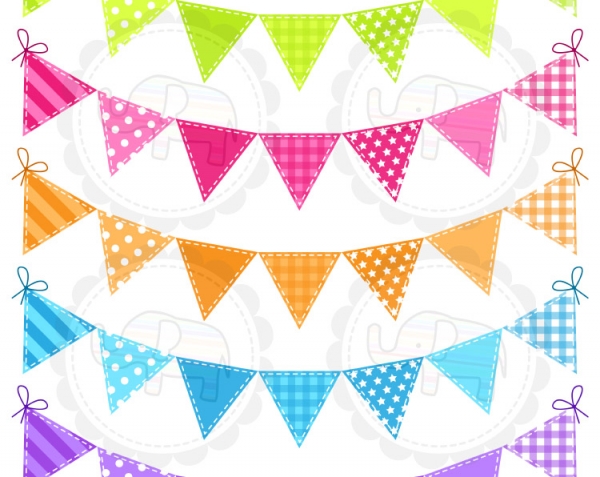 Download Colored Bunting Clip Art 