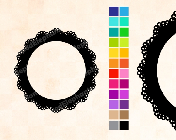 Download Lace Circle Frames 