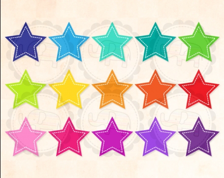 Stitched Star Clipart