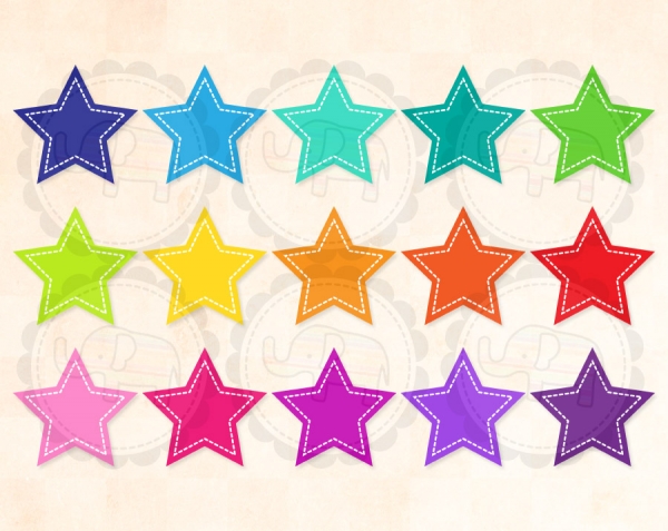 Download Stitched Star Clipart 