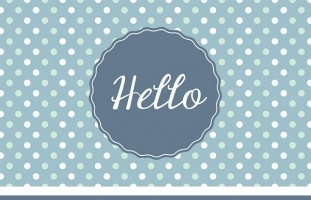 Blue Hello Card