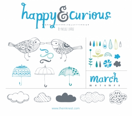 Happy & Curious (Clipart)
