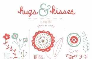 Hugs & Kisses (Clipart)