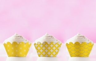 Yellow Japanese DIY Cupcake Holders