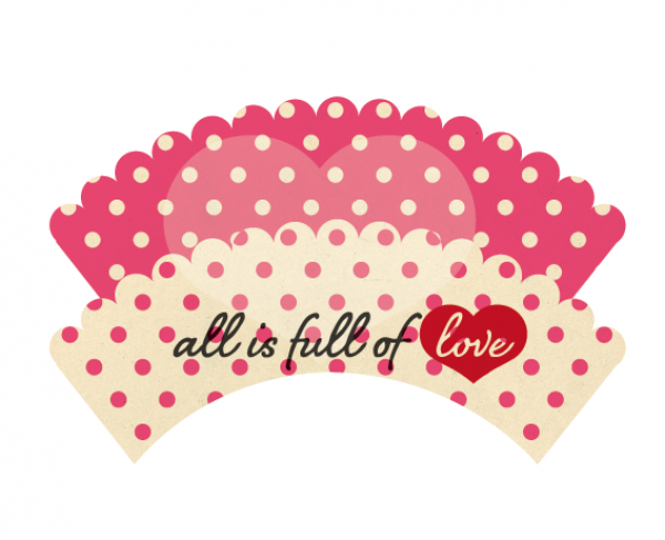 Download Pink Retro DIY Printable Cupcake Wrapper 