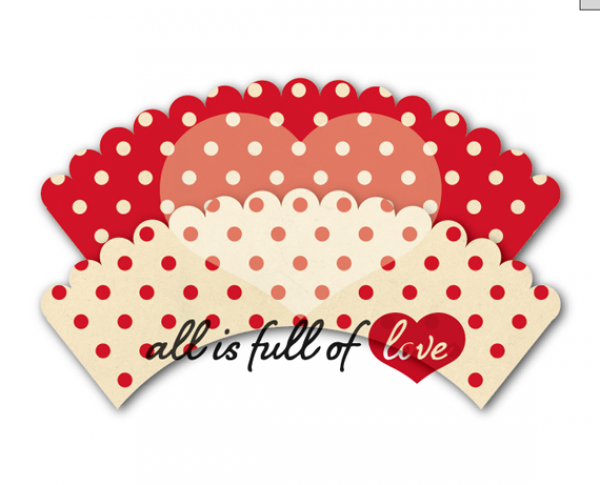 Download Red Retro DIY Printable Cupcake Wrapper 