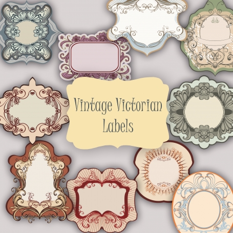  10 Vintage Victorian Tags and