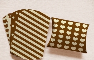 Chocolate Brown Love DIY Pillow Box