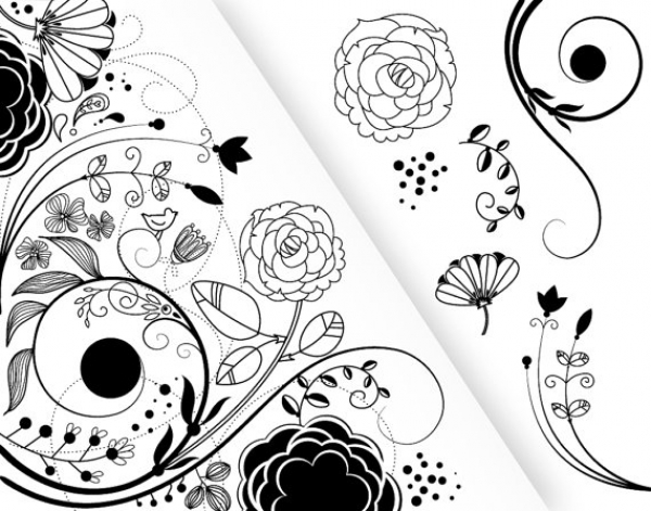 Download Floral Designs and Border 