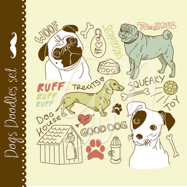 Download 24 Dogs Clip Art Elements 