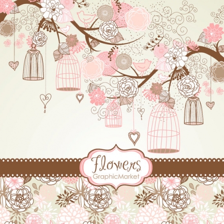 Floral Designs Pink & Brown