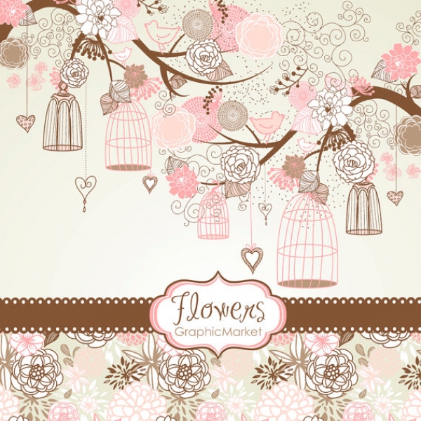 Download Floral Designs Pink & Brown 