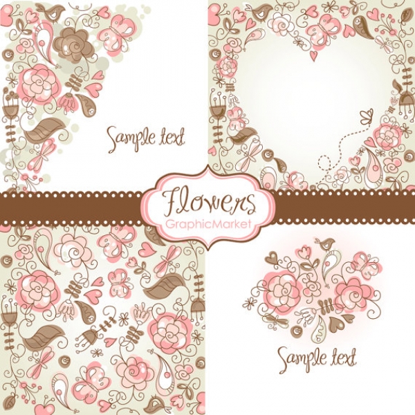 Download 4 Floral Template Designs 