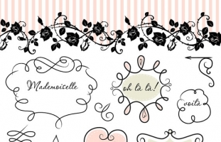 Frames and Roses Clip Art &