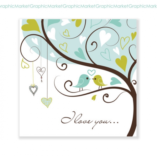 Download Hand Drawn I love you Card 