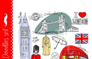 London Clip Art & Paper Set