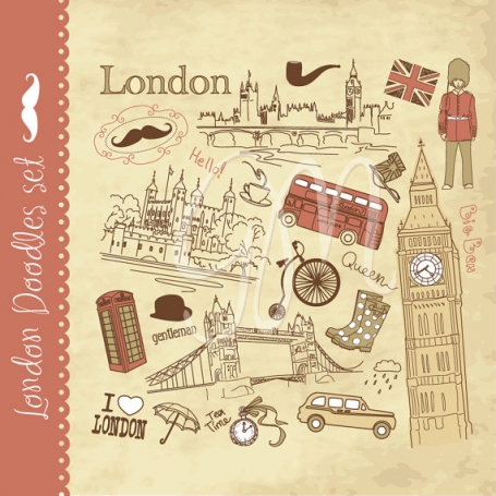 Vintage London Clip Art