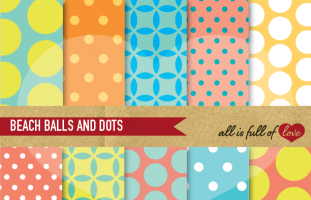 Beach Polka Dots Backgrounds