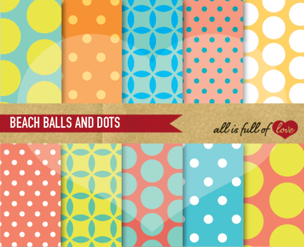 Download Beach Polka Dots Backgrounds 