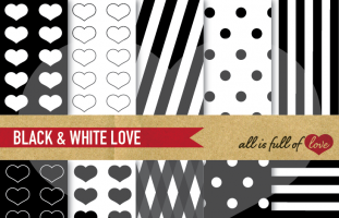 Black and White Love Background