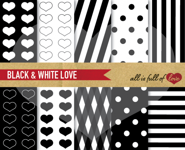 Download Black and White Love Background 