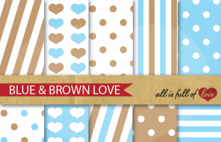 Blue & Brown Love Background