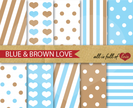 Blue & Brown Love Background