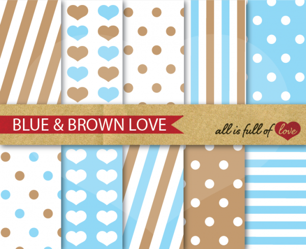 Download Blue & Brown Love Background 