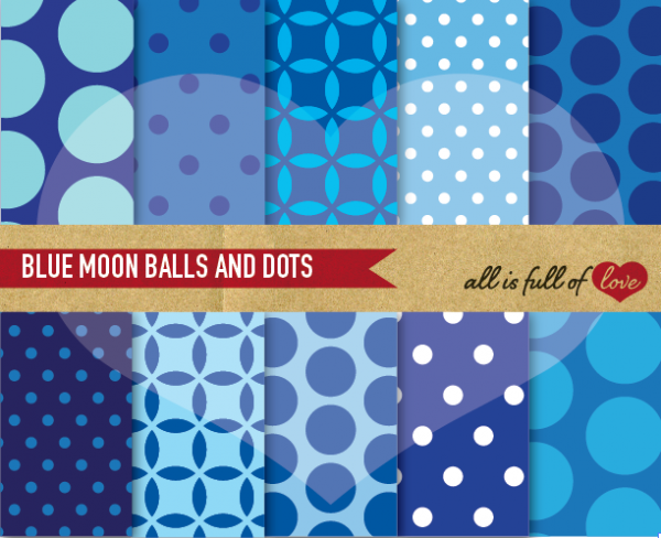 Download Blue Moon Balls & Dots Background 