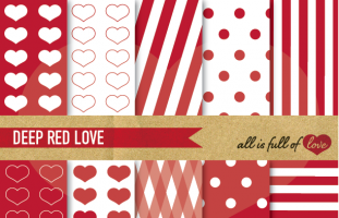 Deep Red Love Background