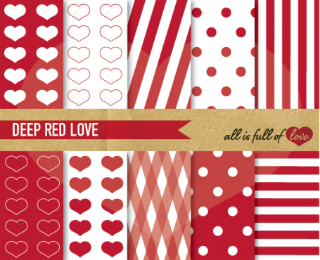 Deep Red Love Background